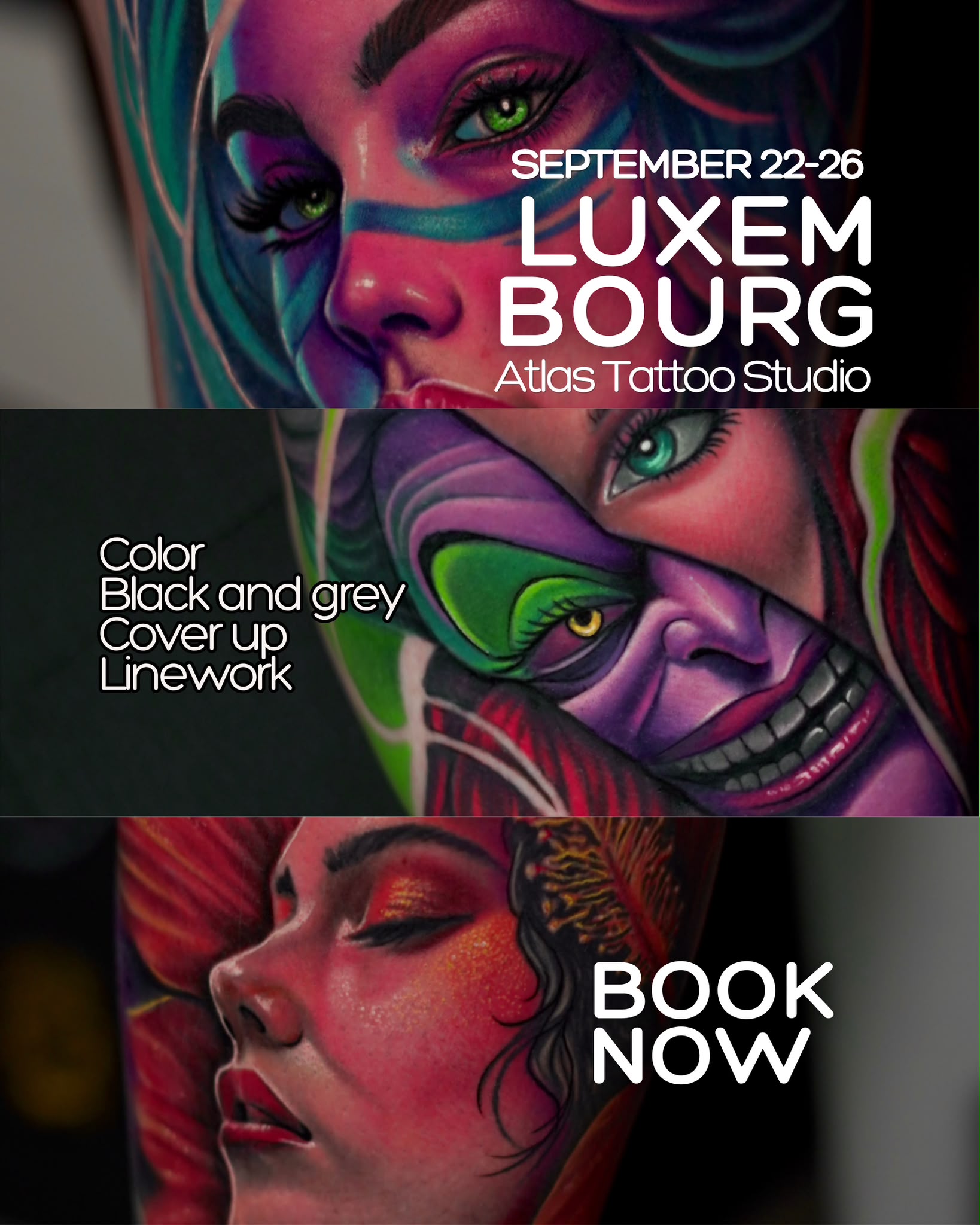 Atlas Tattoo Studio Luxemburgo — 22 al 26 de septiembre